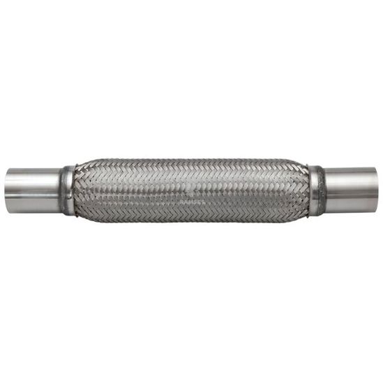 Edelstahl Hosenrohr mit Anschlussstutzen 66 x 135 mm - Flexrohr für Abgasanlage KFZ