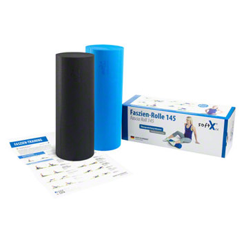 softX® Faszienrolle-Set 2-teilig | 145 cm | Blau/Schwarz