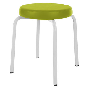 Exklusiver Gymnastikhocker mit Komfort-Polster - Ø 38 cm, Sitzhöhe 45 cm, Limone - Ideal für Körpergrößen von 160 bis 175 cm