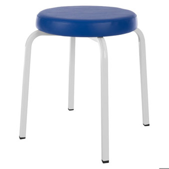 Exklusiver Gymnastikhocker mit Komfort-Polster - Ø 38 cm, Sitzhöhe 45 cm, Blau - Ideal für Körpergrößen 160-175 cm