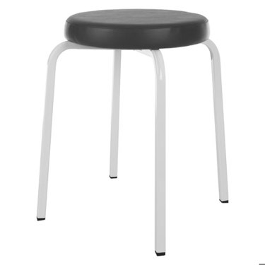 Exklusiver Gymnastikhocker mit Komfort-Polster - Ø 38 cm, Sitzhöhe 51 cm, Anthrazit (Ideal für Körpergrößen 180-195 cm)