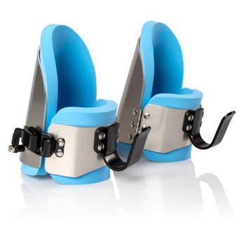 Exklusive Gravity Boots mit Sicherheitsverschluss - Schwerkrafttrainer für Bauch- und Rückentraining - Fitnessgröße M (Paar)
