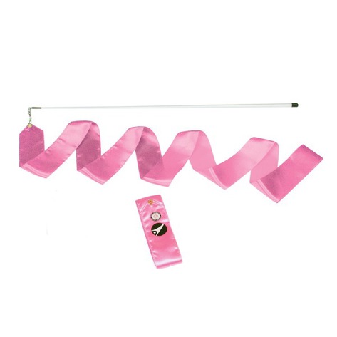 Sport-Thieme Gymnastikband mit Stab "RSG" - Pink, 6 m