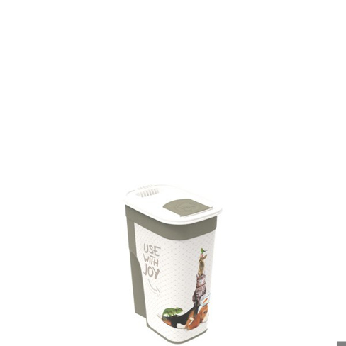 Rotho Flo Tierfutter Aufbewahrungsbehälter aus Kunststoff - Beige/Braun
