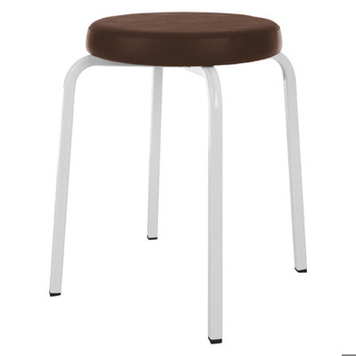 Exklusiver Gymnastikhocker mit Komfort-Polster – Ø 38 cm, Sitzhöhe 51 cm – Braun (für Körpergröße 180-195 cm)