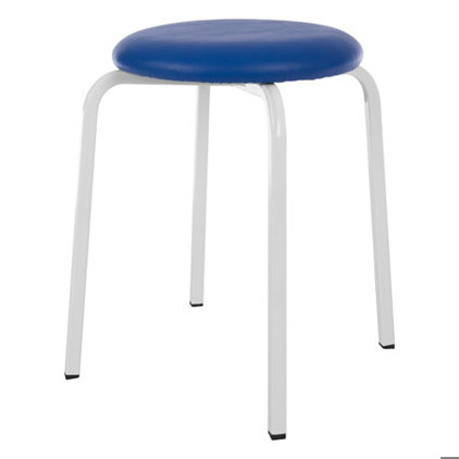 Exklusiver Gymnastikhocker mit Polster - Ø 38 cm, Sitzhöhe 51 cm, Blau - Ideal für Körpergrößen von 180 bis 195 cm