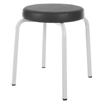 Exklusiver Gymnastikhocker mit Komfort-Polster – Ø 38 cm, Sitzhöhe 45 cm, Anthrazit (ideal für Körpergrößen 160-175 cm)