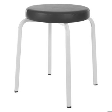 Exklusiver Gymnastikhocker mit Komfort-Polster - Ø 38 cm, Sitzhöhe 48 cm, Anthrazit (Empfohlen für Körpergröße 170-185 cm)