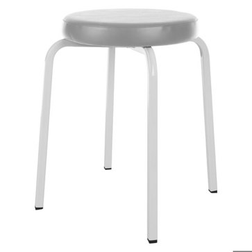 Exklusiver Gymnastikhocker mit Komfort-Polster - Ø 38 cm, Sitzhöhe 51 cm, Grau (ideal für Körpergrößen 180-195 cm)