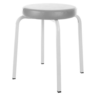 Exklusiver Gymnastikhocker mit Komfort-Polster – Ø 38 cm, Sitzhöhe 48 cm, Grau (für Körpergrößen 170-185 cm)