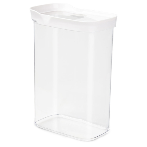 EMSA Optima Rechteckiger Aufbewahrungscontainer 2,2 l - Transparent/Weiß