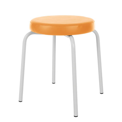 Gymnastikhocker Standard mit Komfort-Polster – Ø 38 cm | Sitzhöhe 45 cm | Farbe Apricot | Ideal für Körpergröße 160-175 cm
