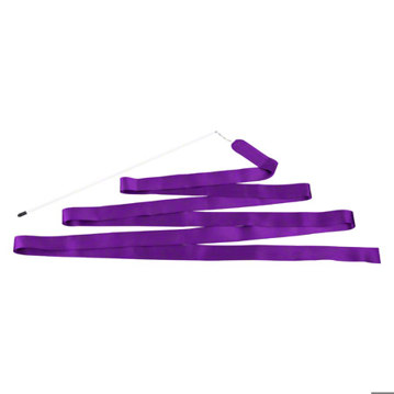 Violettes Gymnastikband (5 m) – Tanzband, Turnband, Rhythmikband & Schwungband mit Stab