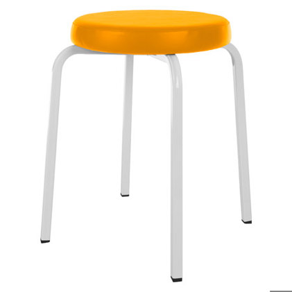 Exklusiver Gymnastikhocker mit Komfort-Polster – Ø 38 cm, Sitzhöhe 51 cm, Gelb – Ideal für Körpergrößen von 180 bis 195 cm