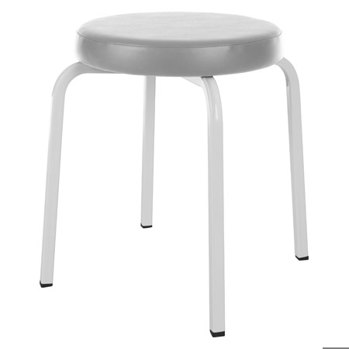 Exklusiver Gymnastikhocker mit Komfort-Polster - Ø 38 cm, Sitzhöhe 45 cm, Grau (für Körpergrößen 160-175 cm)