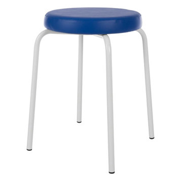 Gymnastikhocker Standard mit Komfort-Polster - Ø 38 cm, Sitzhöhe 51 cm, Blau - Ideal für Körpergrößen von 180 cm bis 195 cm