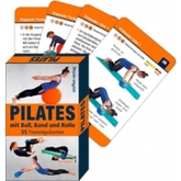 Pilates Ball Trainingskarten Set: Übungen mit Ball, Band und Rolle
