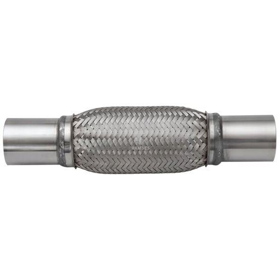 Edelstahl Abgas Hosenrohr mit Anschlussstutzen 51,5 x 270 mm - Flexrohr für KFZ