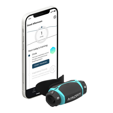Airofit Atemtrainer Active - Schwarz-Weiß